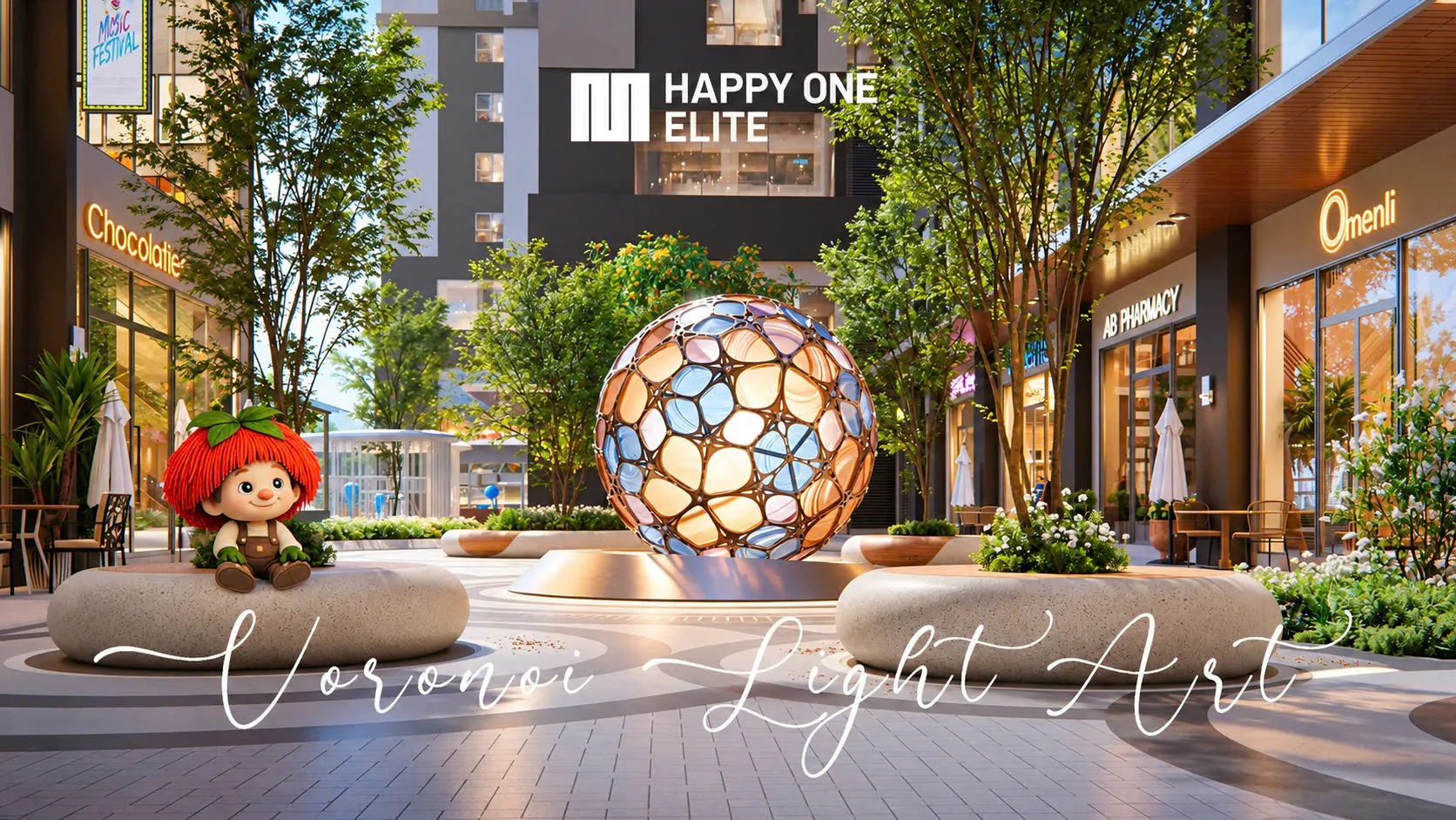 Quảng trường thương mại nội khu Happy One Elite