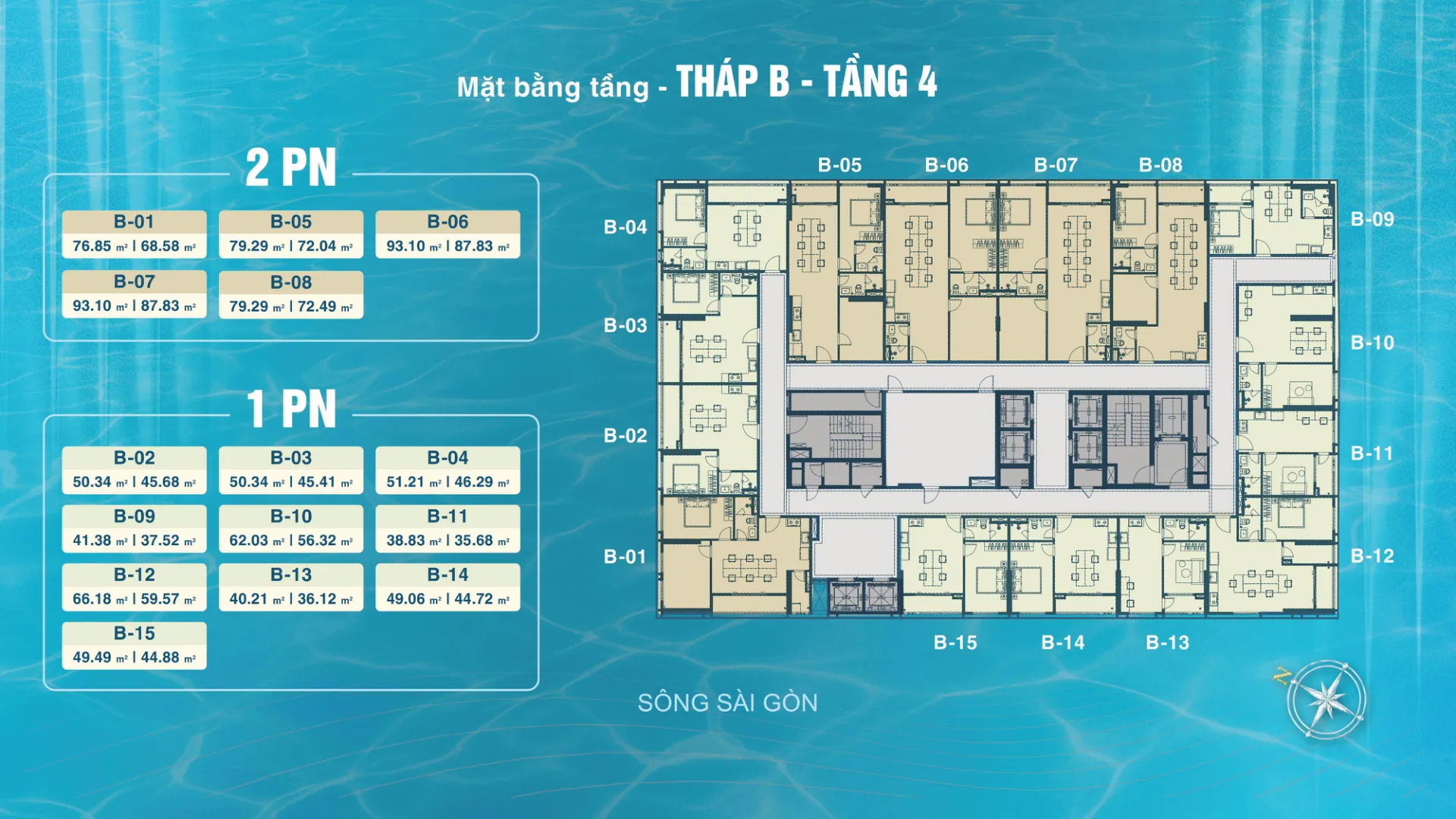 Tháp B · tầng 4
